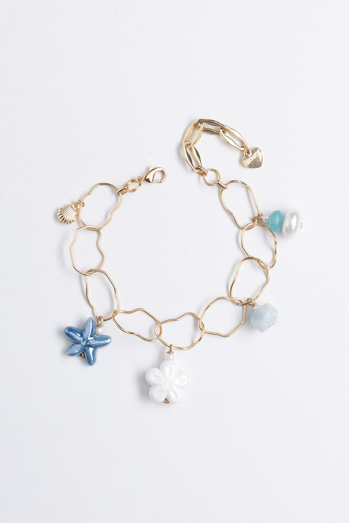 Blue Moonstone Charm Bracelet - Nakamol
