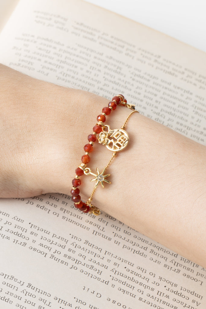 Carnelian Lucky Charm Bracelet - Nakamol