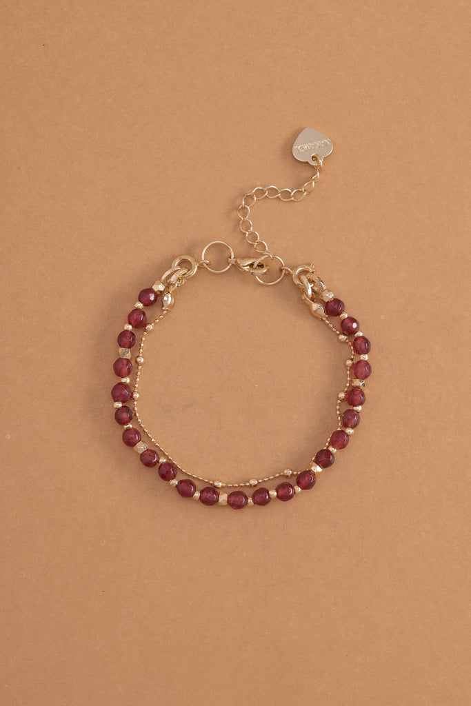 Ruby Lucky Charm Bracelet - Nakamol