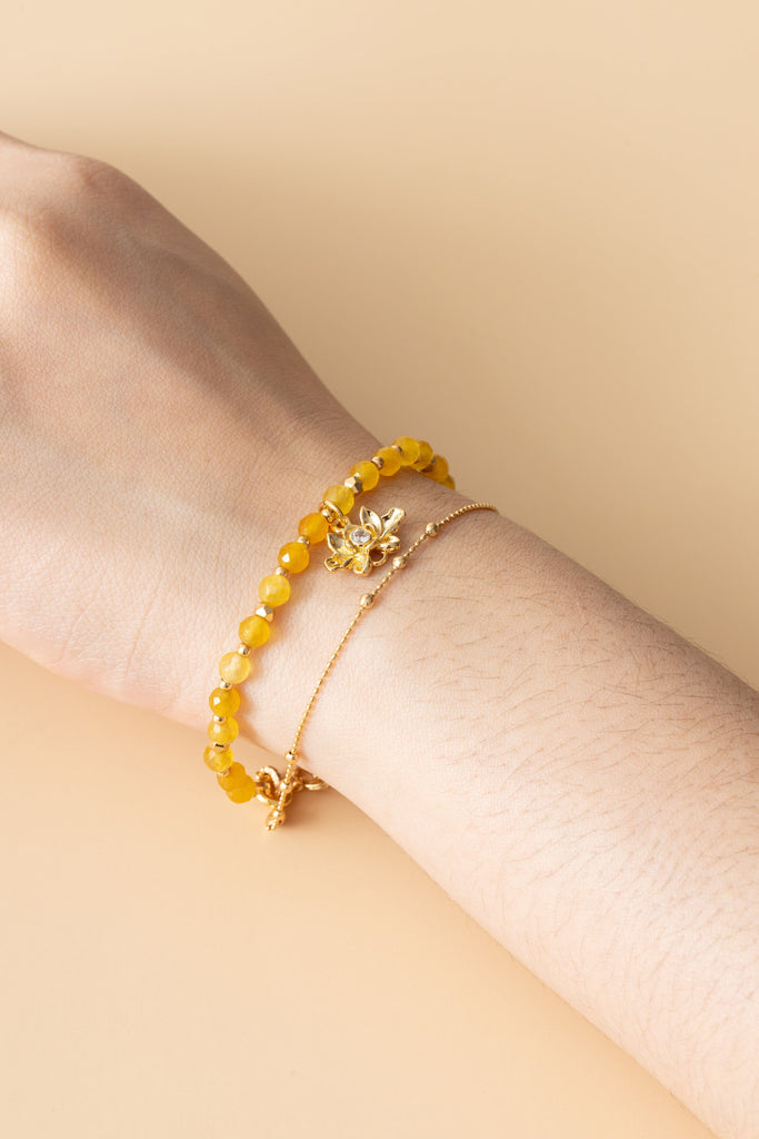 Yellow Jade Lucky Charm Bracelet - Nakamol