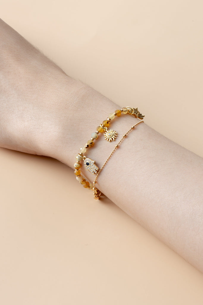 Honey Jade Lucky Charm Bracelet - Nakamol