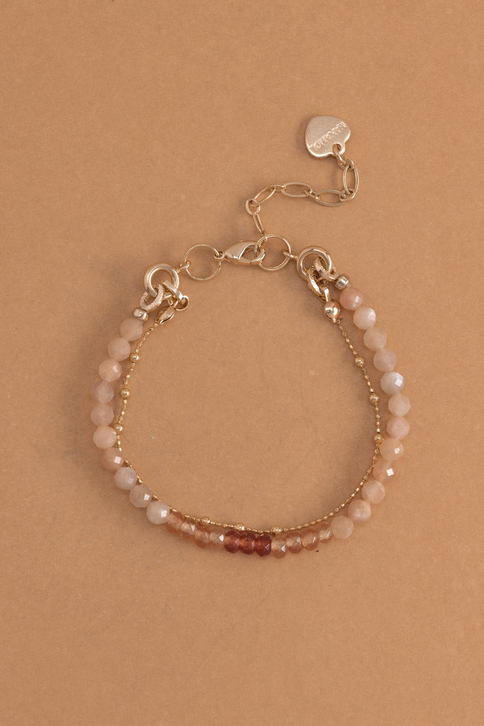Mix Sunstone Lucky Charm Bracelet - Nakamol