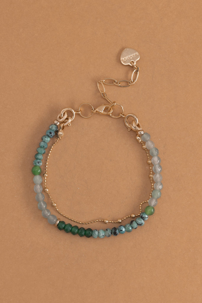 Mix Amazonite Lucky Charm Bracelet - Nakamol