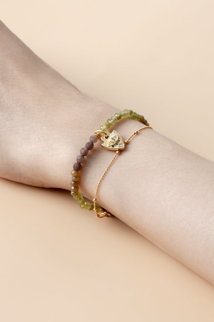 Mix Peridot Lucky Charm Bracelet - Nakamol