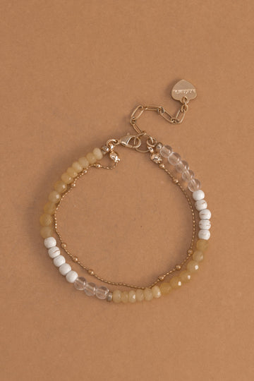 Mix Yellow Jade Lucky Charm Bracelet - Nakamol