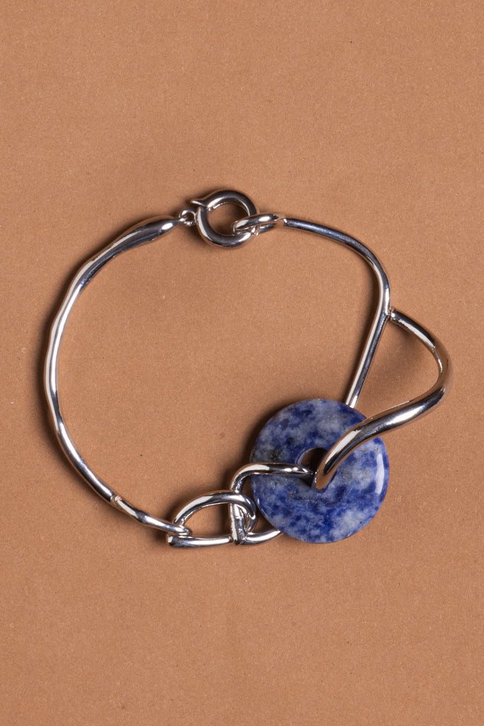 Sodalite Rhodium Bracelet - Nakamol