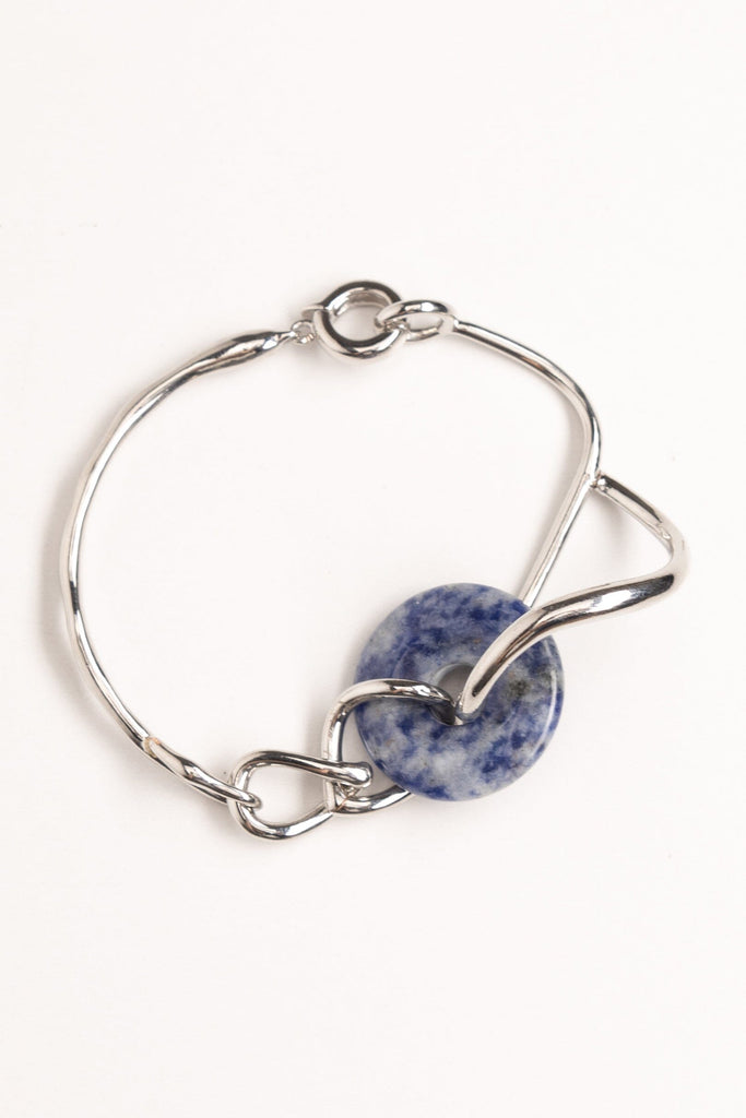 Sodalite Rhodium Bracelet - Nakamol