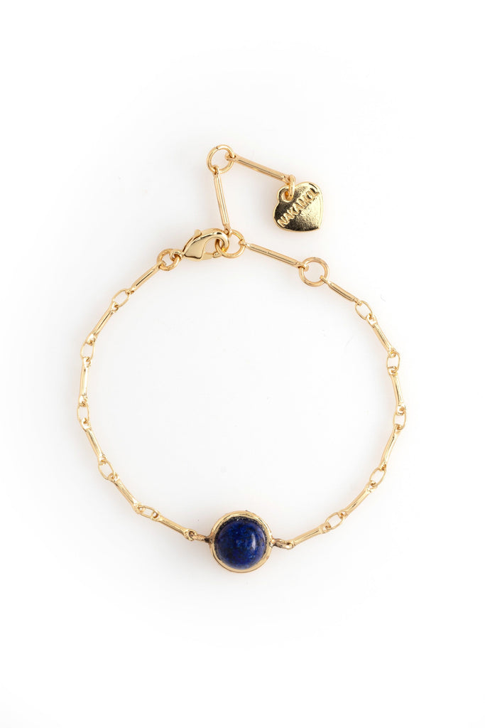 Lapis Coin Stone Bracelet - Nakamol