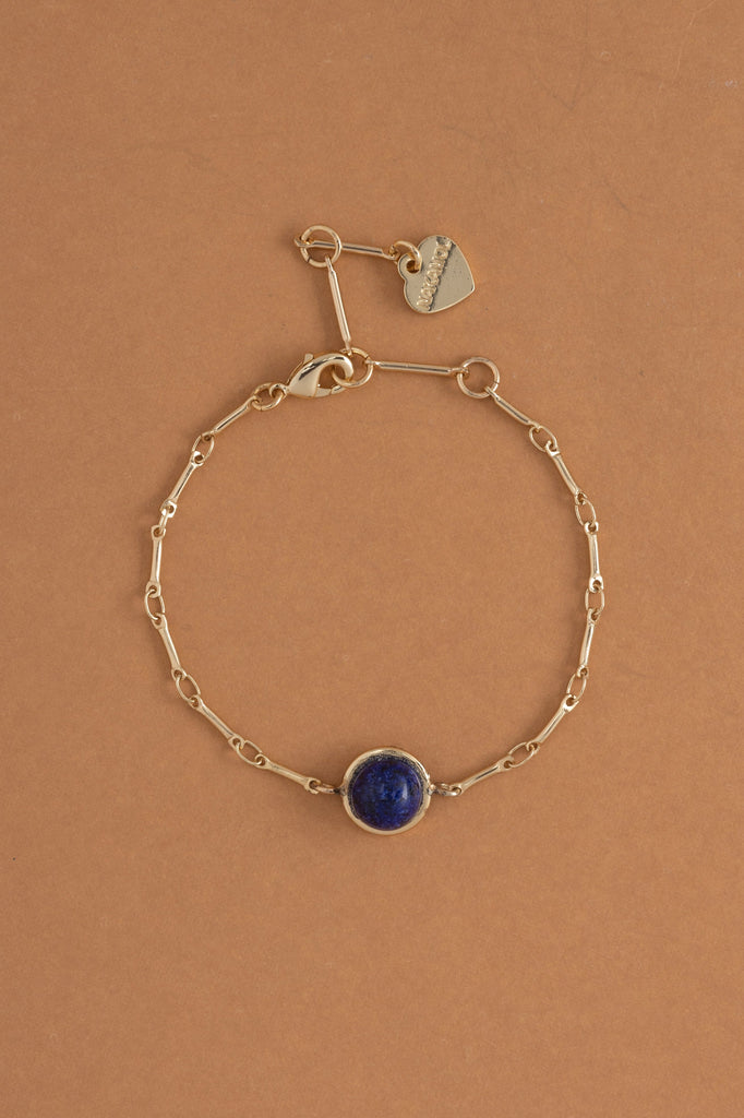 Lapis Coin Stone Bracelet - Nakamol