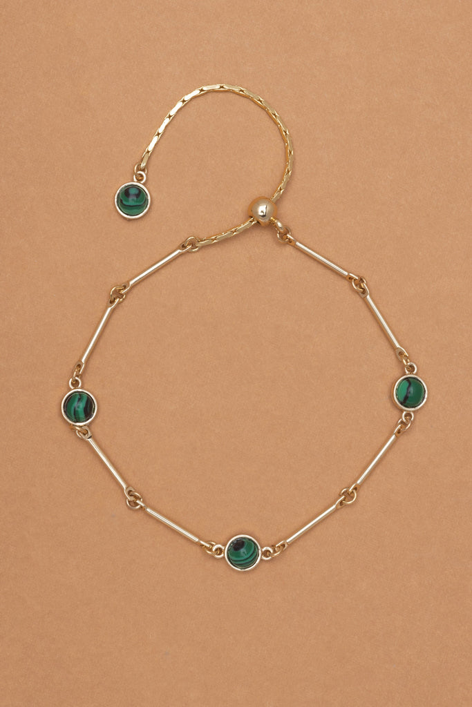 Malachite Gold Bracelet - Nakamol