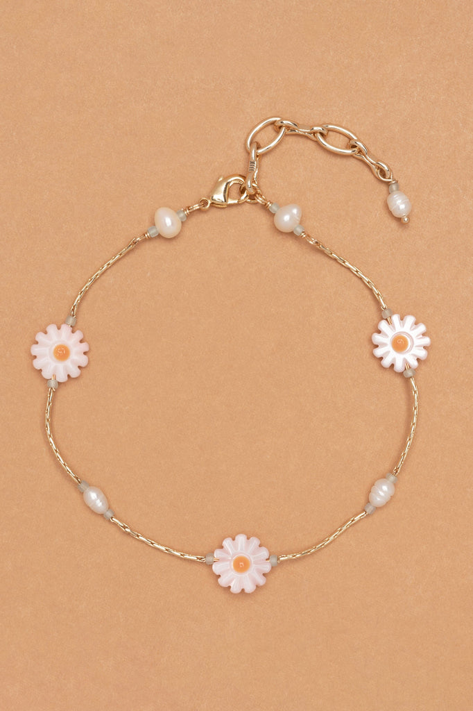 Triple Pink Flower Bracelet - Nakamol