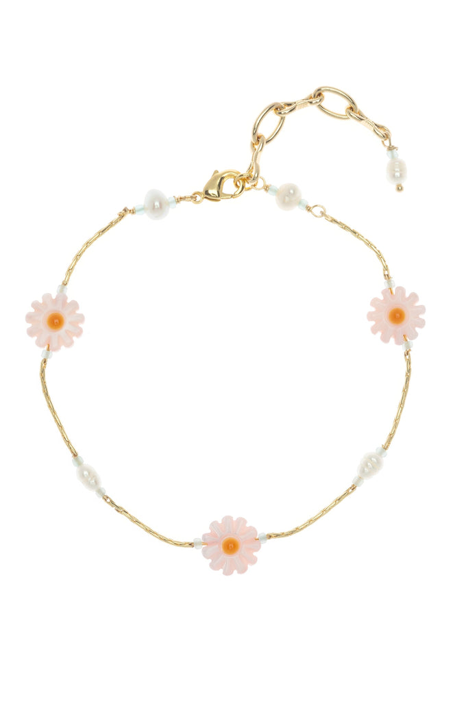 Triple Pink Flower Bracelet - Nakamol