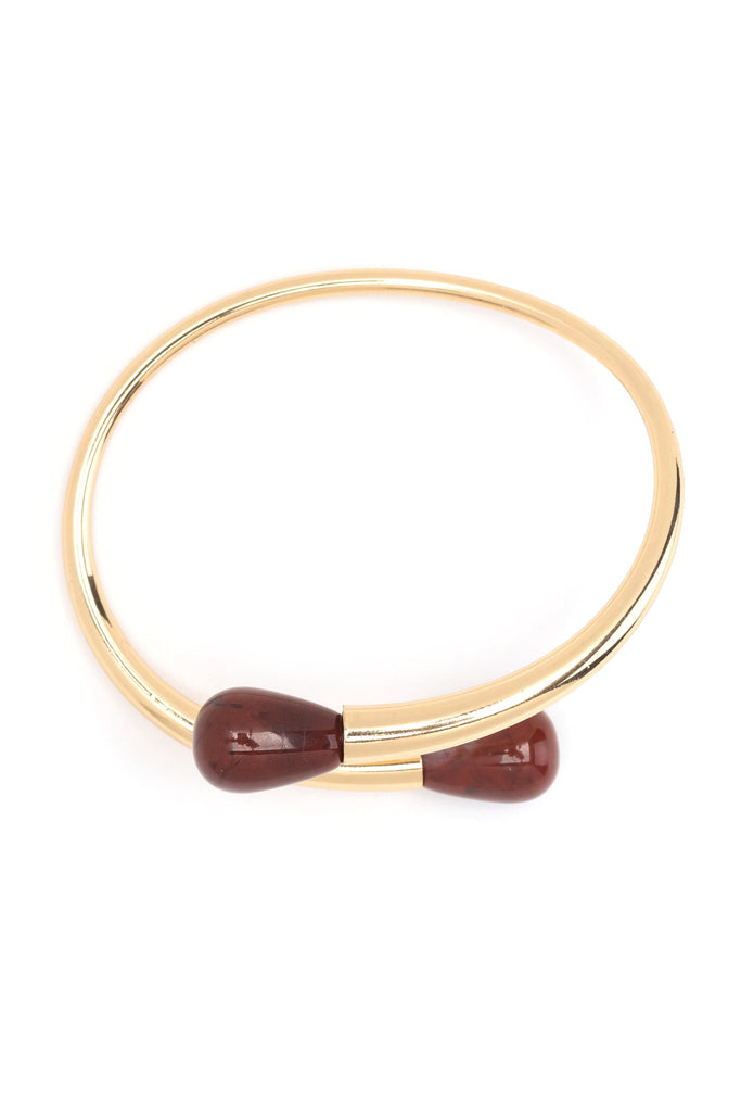 Double Brown Jasper Bangle - Nakamol