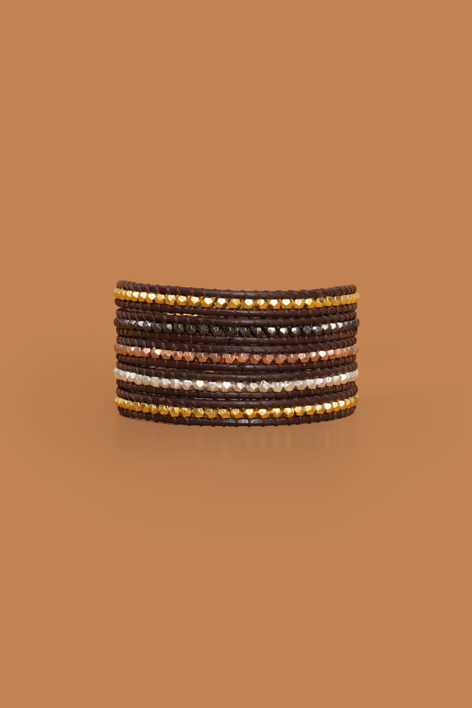 Tricolor Sparkle Five Layer Wrap - Nakamol