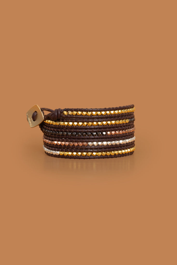 Tricolor Sparkle Five Layer Wrap - Nakamol