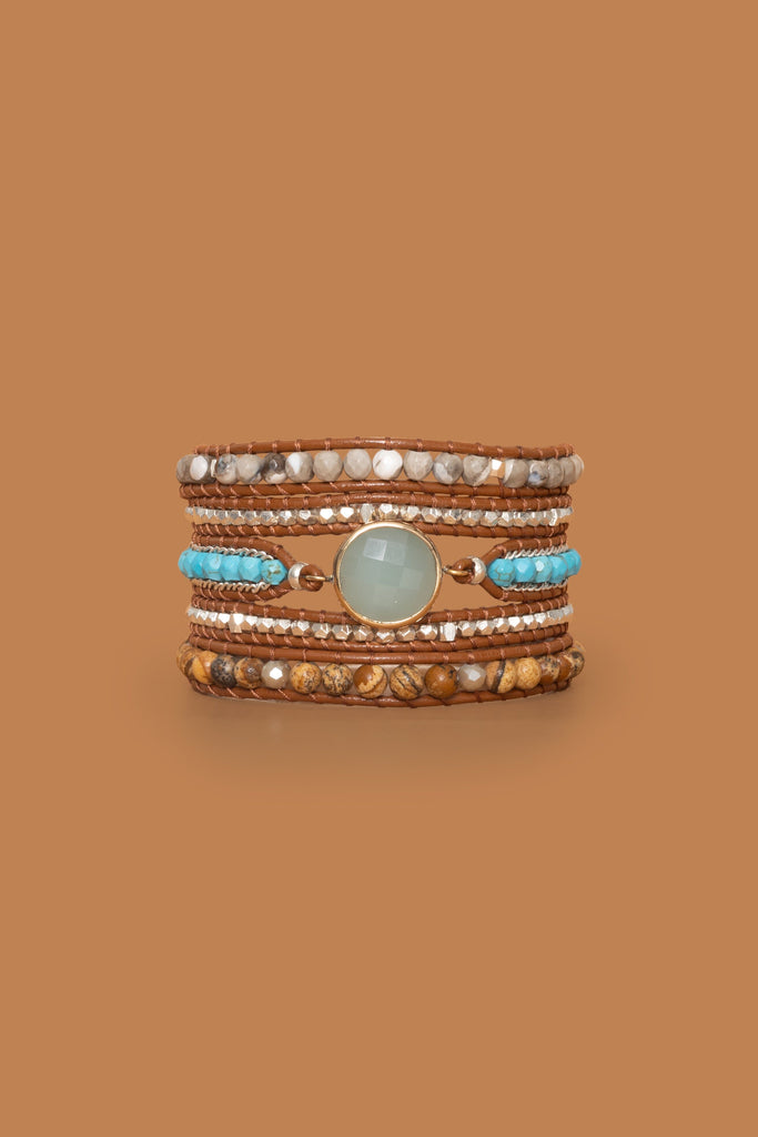 Amazonite Turquoise Five Layer Wrap - Nakamol