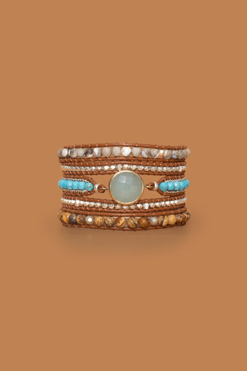 Amazonite Turquoise Five Layer Wrap - Nakamol