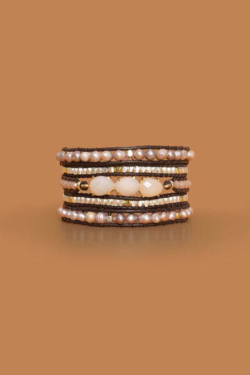 Triple Agate Five Layer Wrap - Nakamol