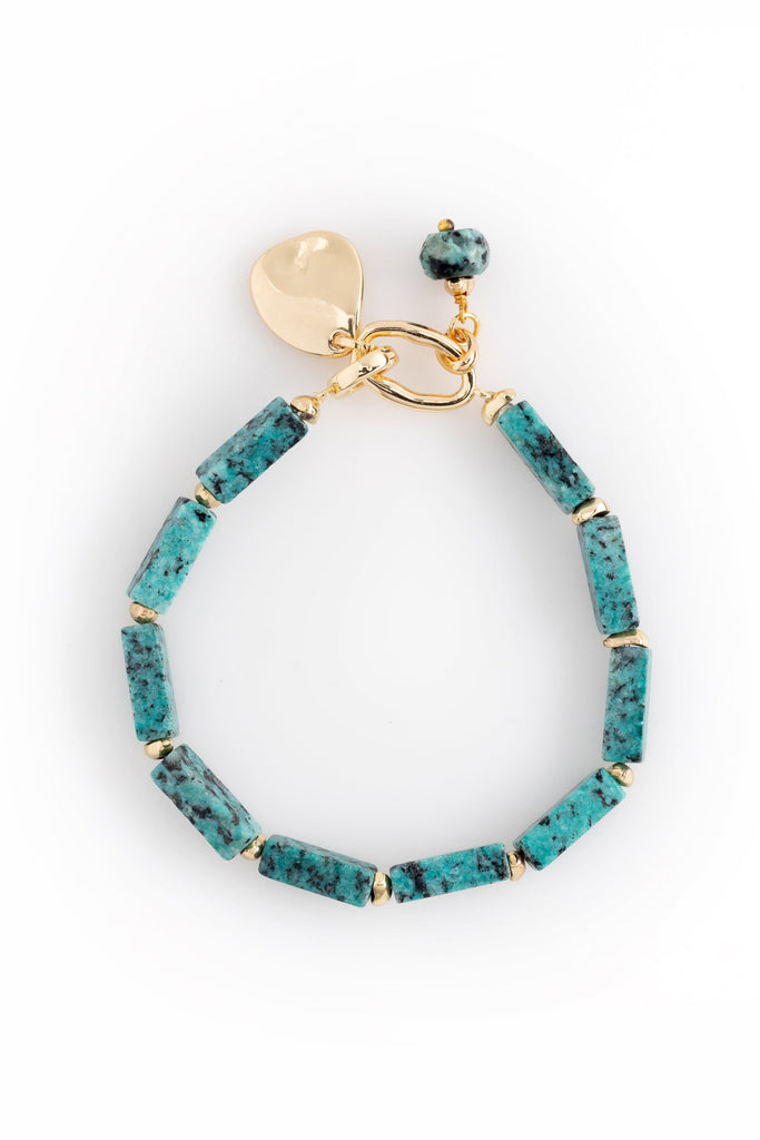 Turquoise Baguette Stone Bracelet - Nakamol