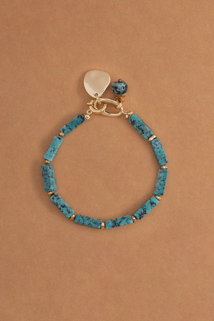 Turquoise Baguette Stone Bracelet - Nakamol