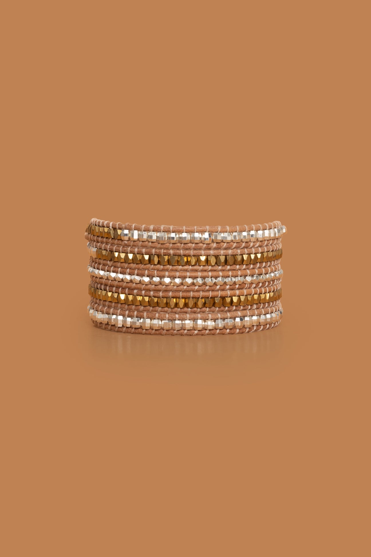 Silver Pearl Grey Five Layer Wrap - Nakamol