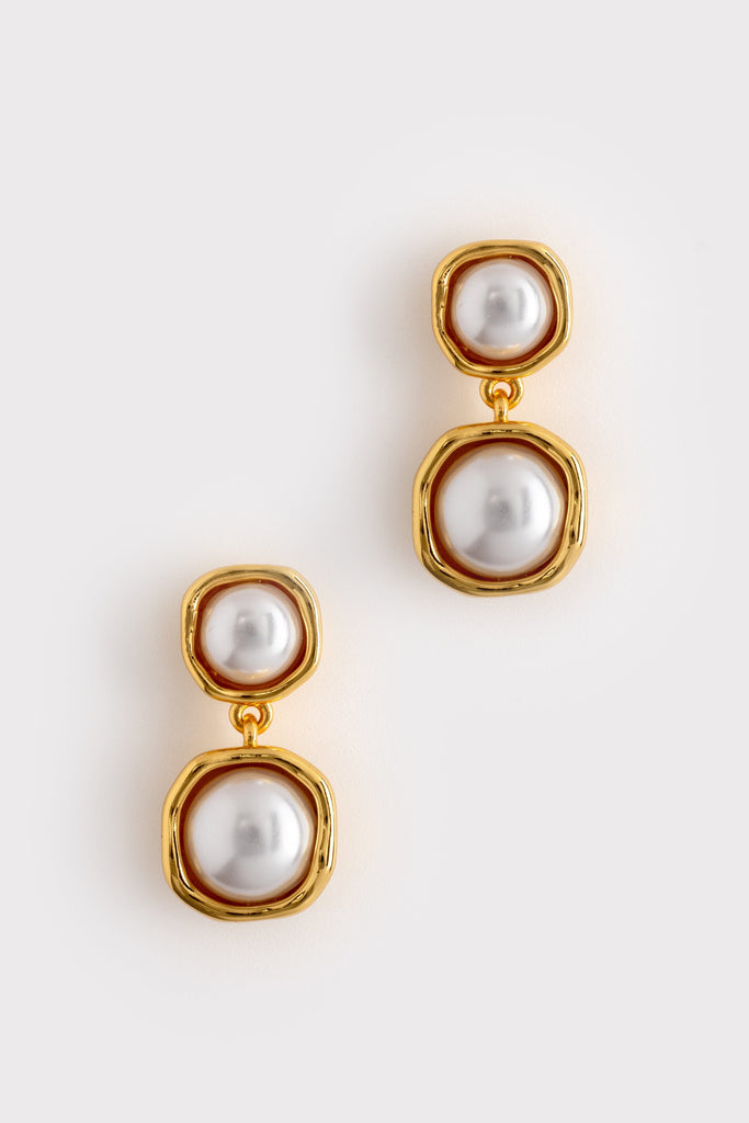 Double Pearl Earrings - Nakamol