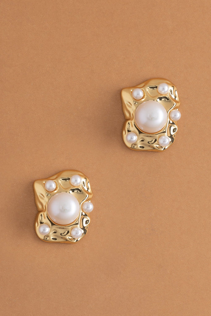 Pearl Nugget Stud Earrings - Nakamol