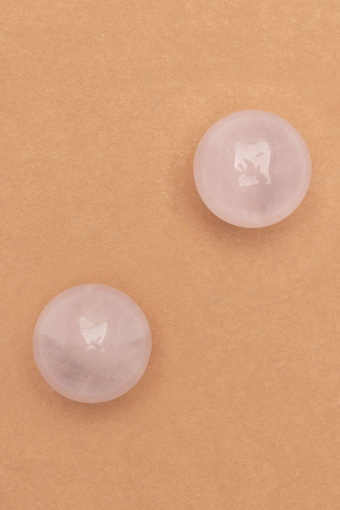 Rose Quartz Stud Earrings - Nakamol