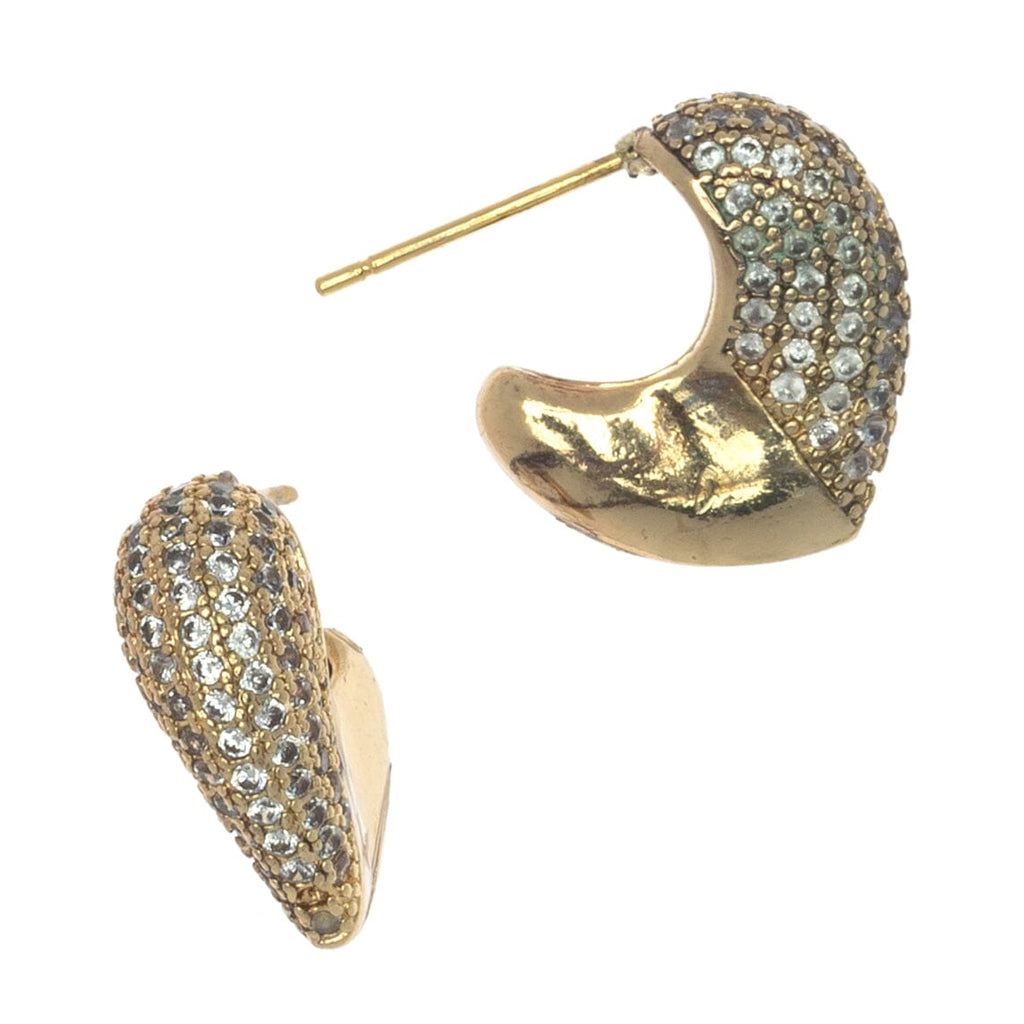 GEOMETRIC HALF NUGGET EARRINGS - Nakamol