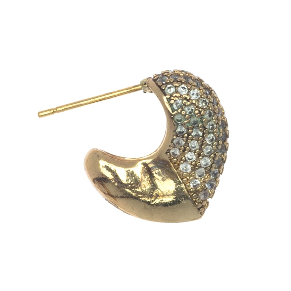 GEOMETRIC HALF NUGGET EARRINGS - Nakamol