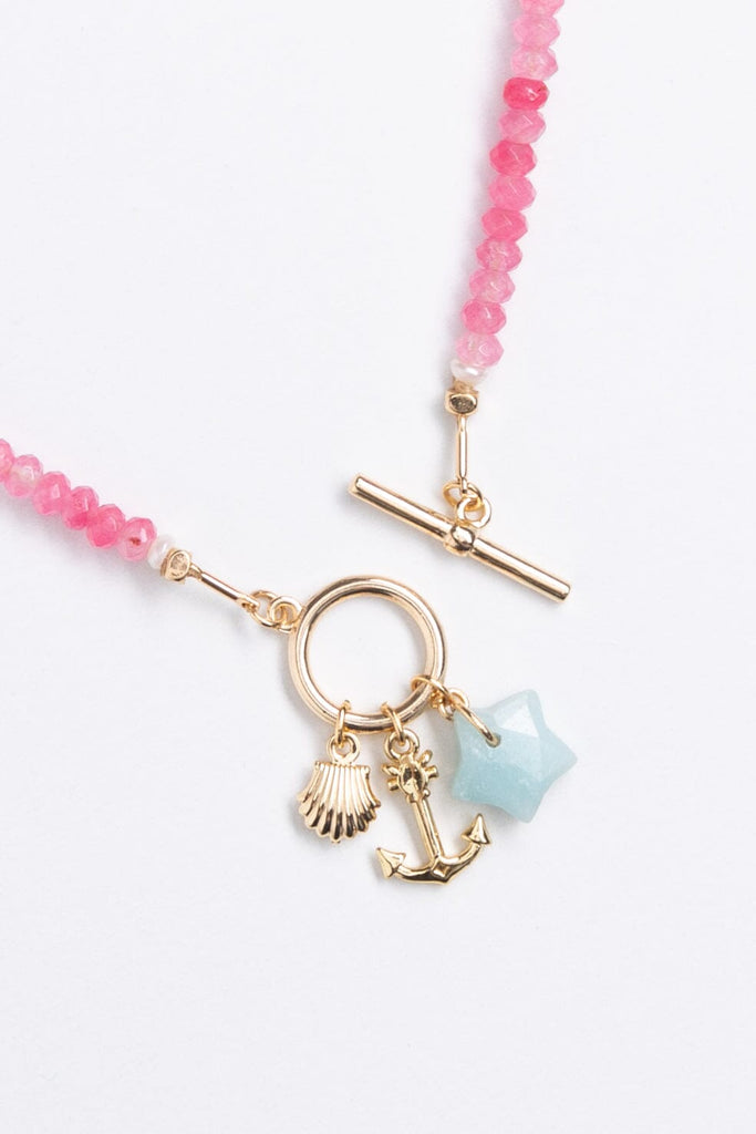 Cherry Pink Beaded Necklace - Nakamol