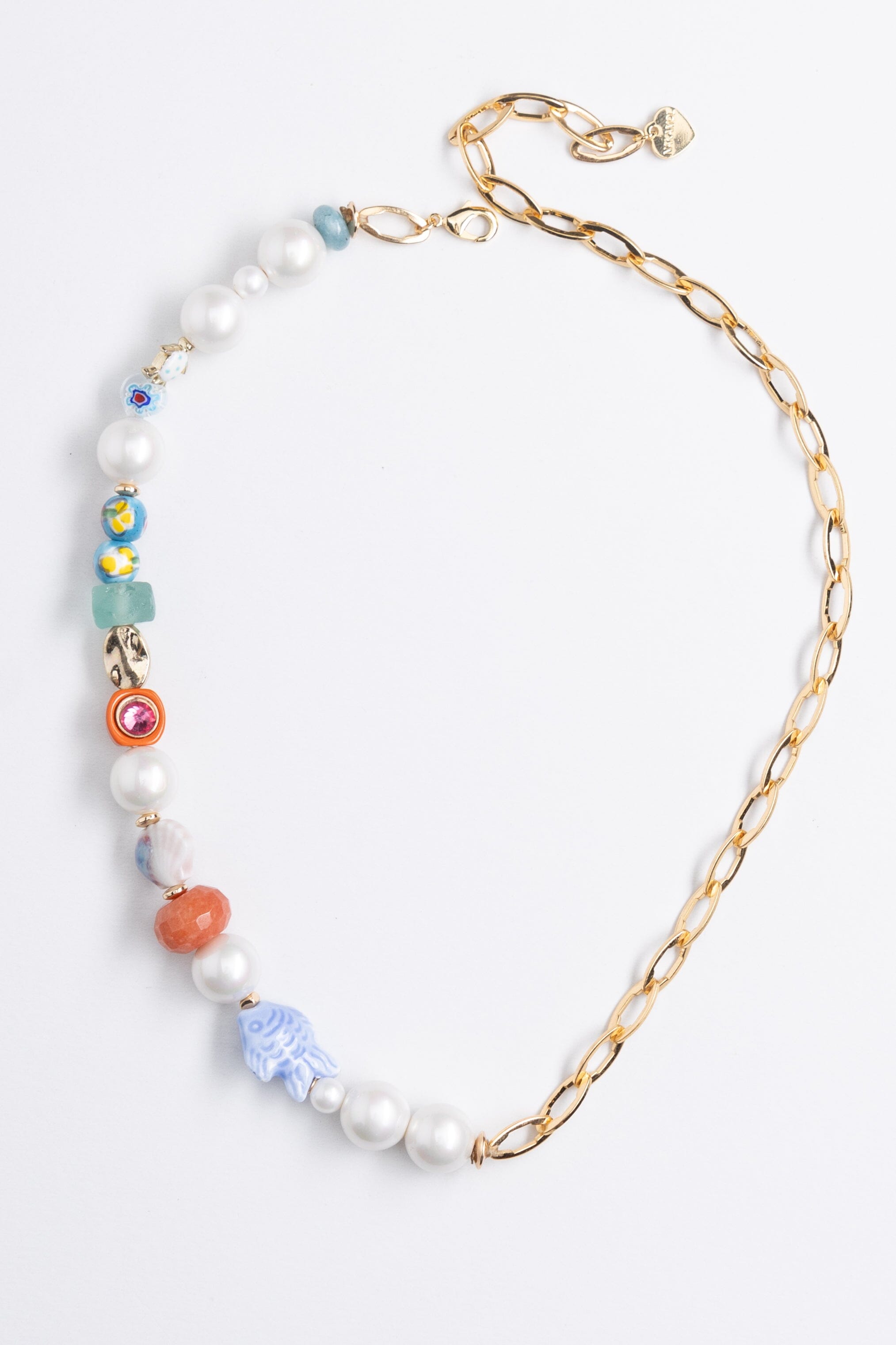 VVV☆SUMMER MIX SMILE BEADS NECKLACE The Smiley Sky Necklace | Bead Necklace | Unisex Beaded