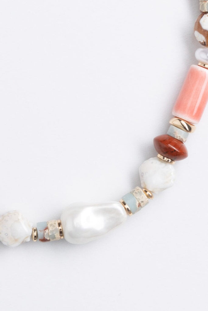 Tangerine Gemstone Mix Necklace - Nakamol