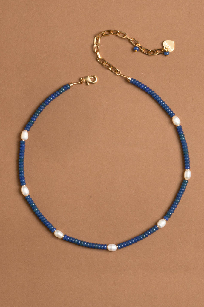 Lapis Strand Short Necklace - Nakamol