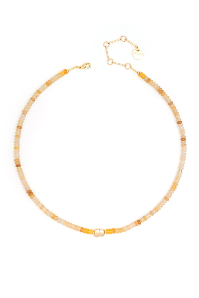 Single Strand Yellow Mix Necklace - Nakamol