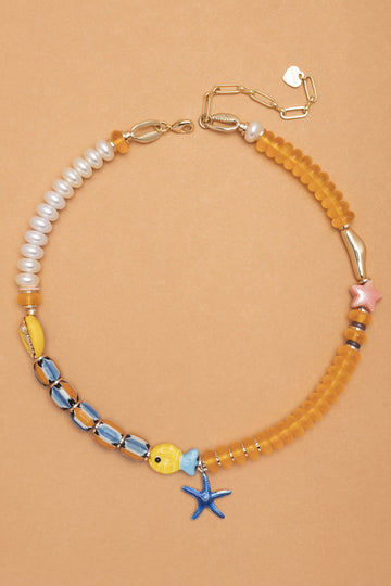 Yellow Blue Starfish Necklace - Nakamol
