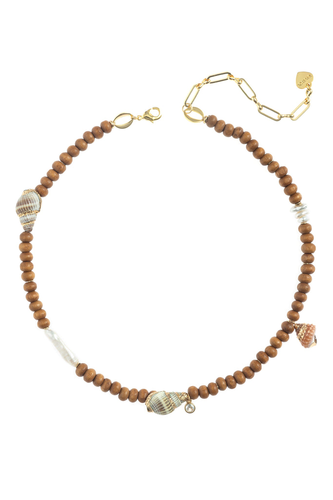 SHELL BROWN NECKLACE - Nakamol