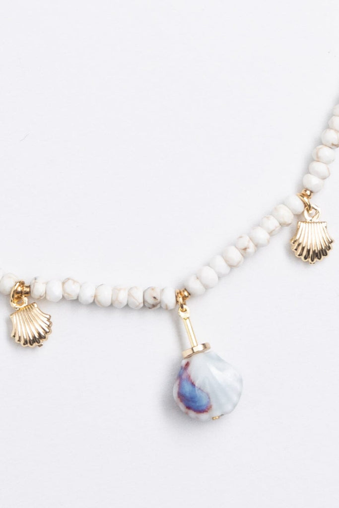White Agate Charm Mix Necklace - Nakamol