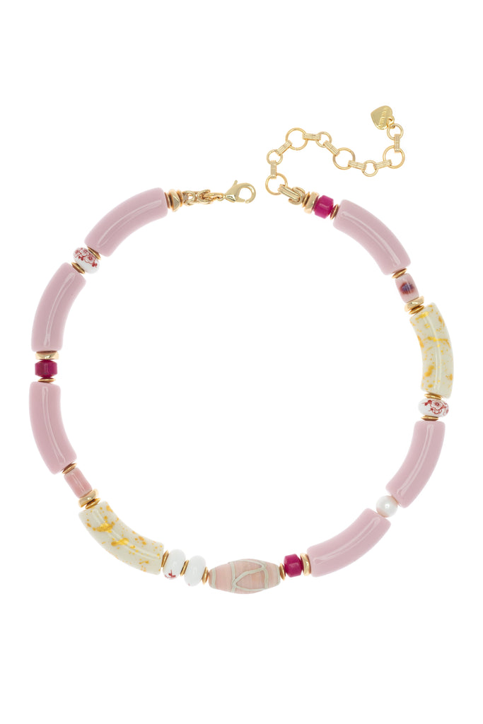 HOT PINK CARNELIAN NECKLACE - Nakamol
