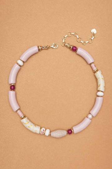 HOT PINK CARNELIAN NECKLACE - Nakamol