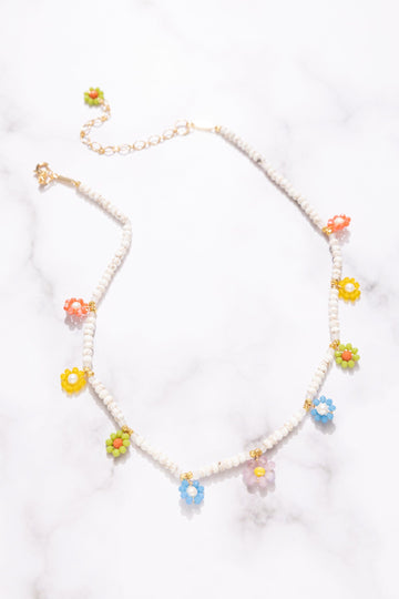 Flower Charm Beaded Necklace - Nakamol
