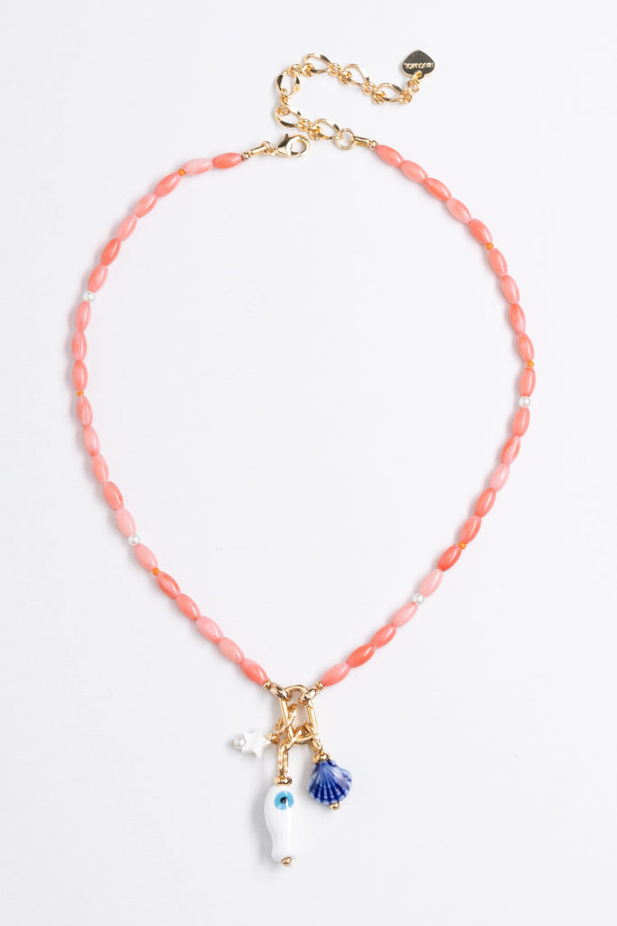 Cherry Bead Charm Necklace - Nakamol