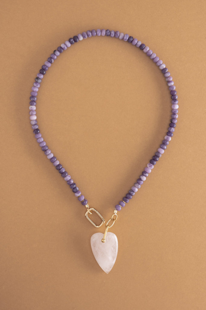 White Heart Beaded Necklace - Nakamol