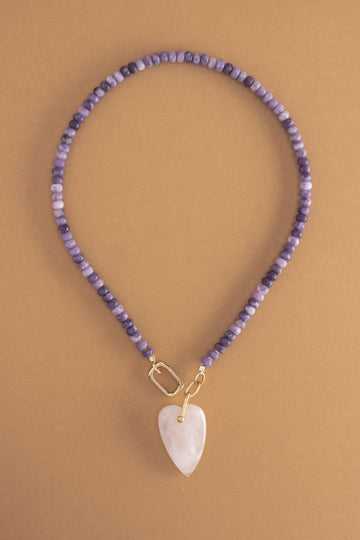 White Heart Beaded Necklace - Nakamol