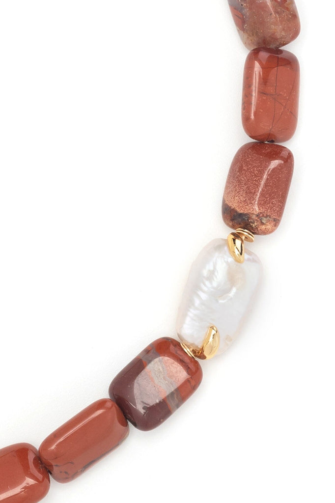 Brown Jasper Short Beaded Necklace - Nakamol