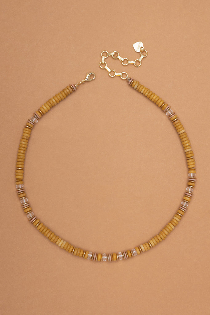 Single Strand Yellow Mix Necklace - Nakamol