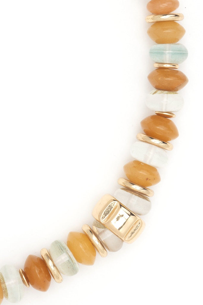 Chunky Brown and White Necklace - Nakamol