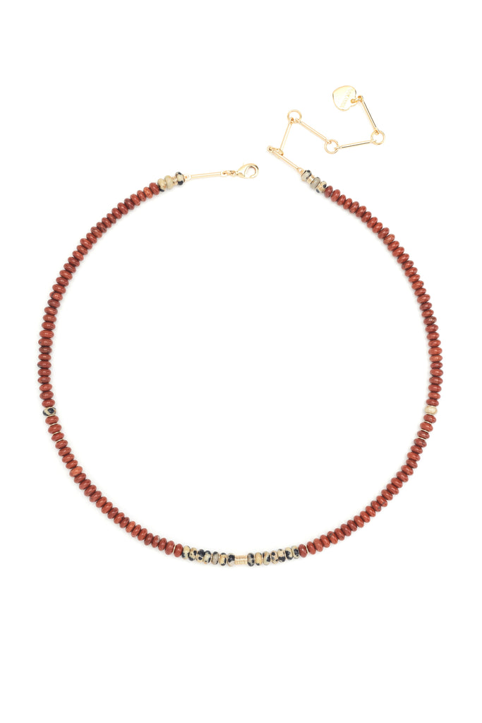 Brown Dalmatian Single Strand Necklace - Nakamol