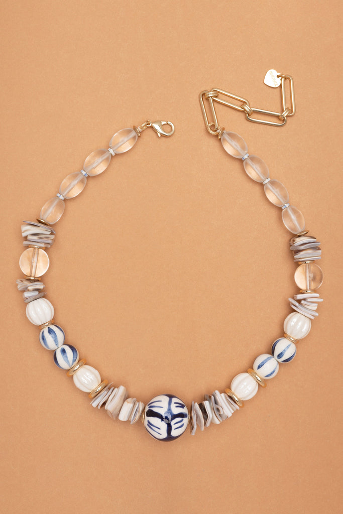 Printed Stone Bead Necklace - Nakamol