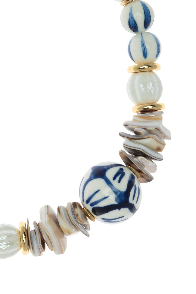 Printed Stone Bead Necklace - Nakamol